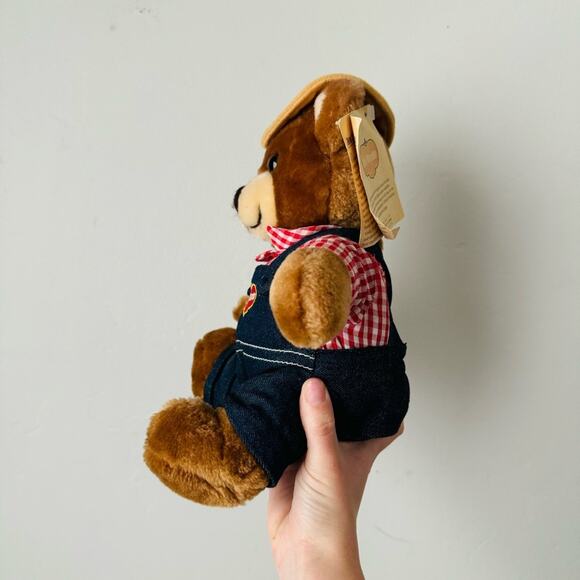 Del Monte Bear cowboy denim over all ghingam top hat with story book collector - Picture 3 of 7